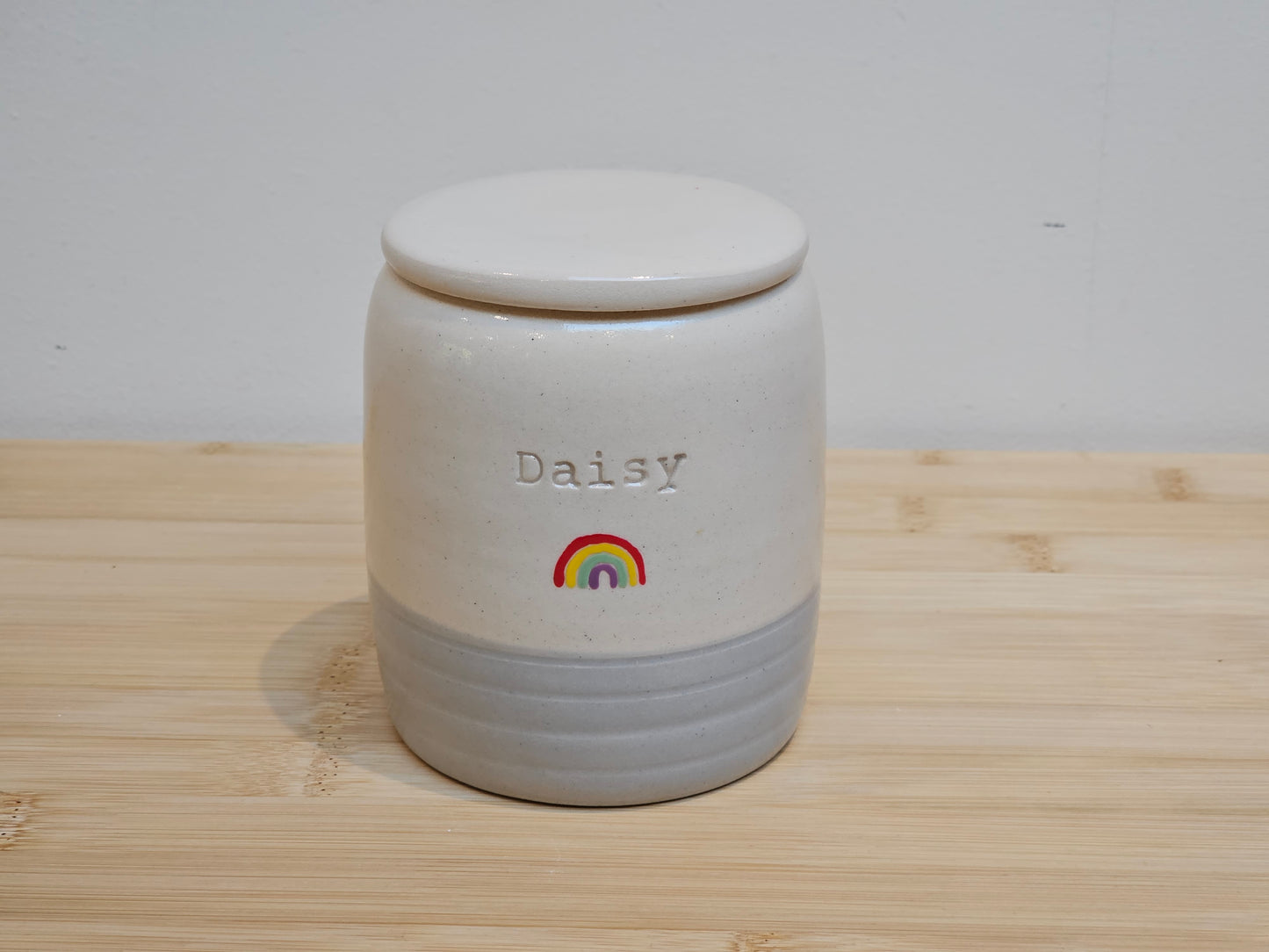 Blue Cylinder Pet Urn
