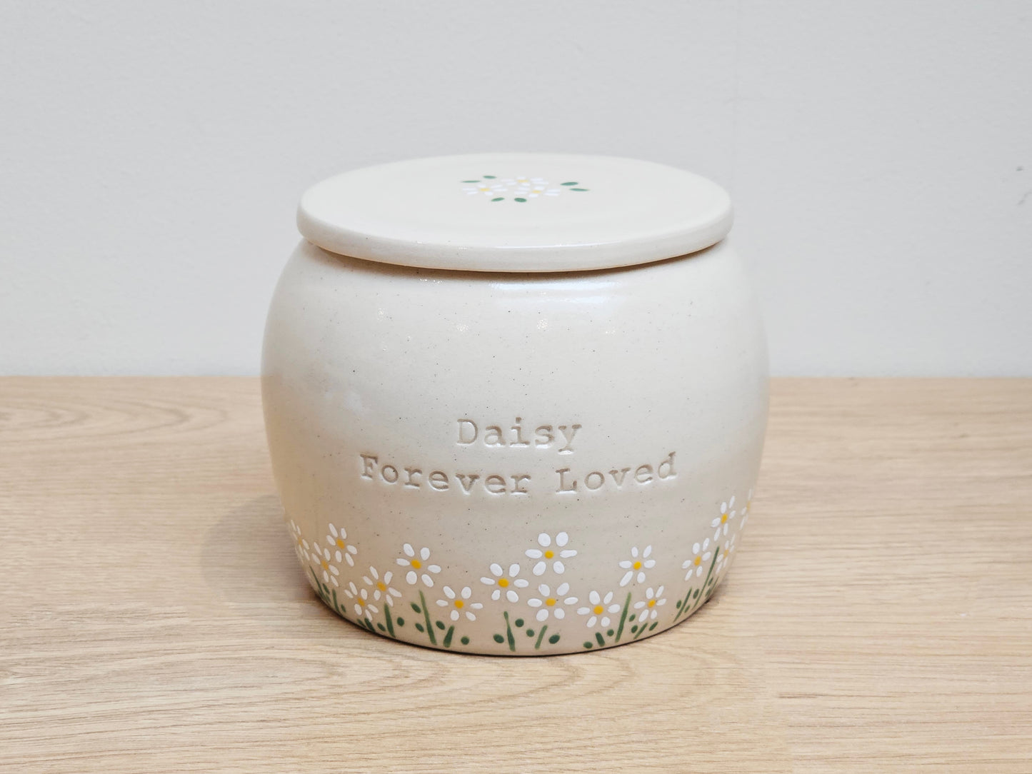 Daisies Ceramic Pet Urn