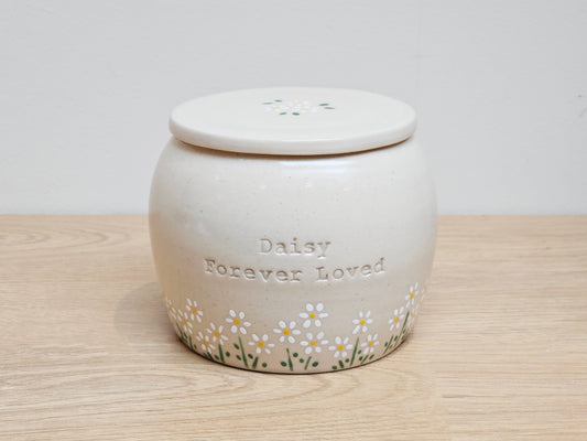 Daisies Ceramic Pet Urn