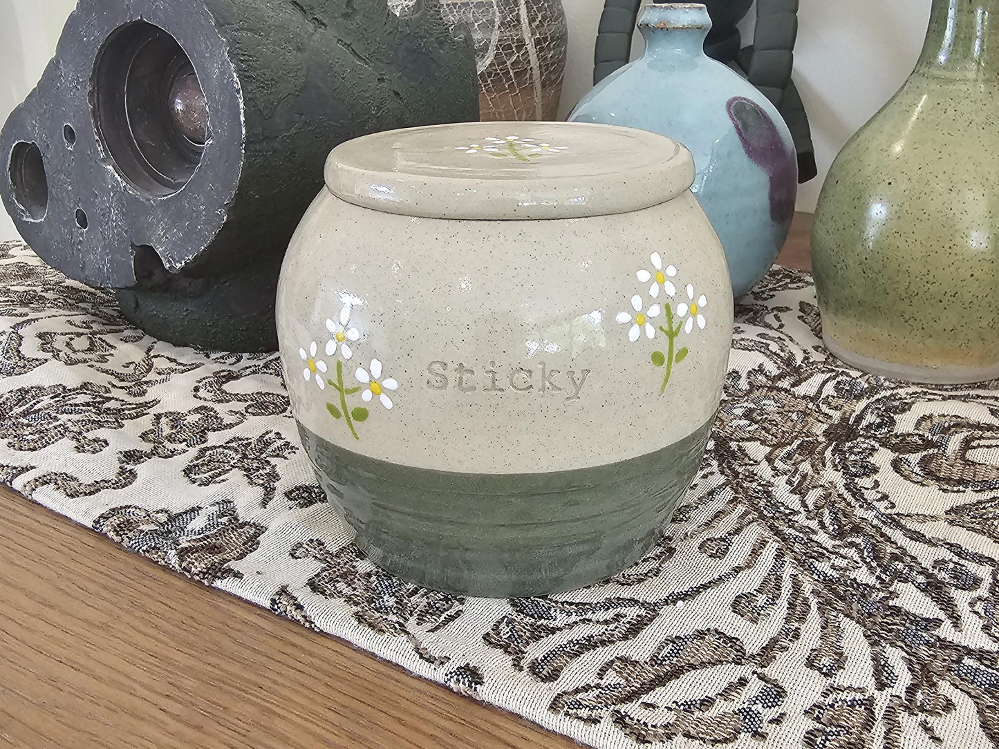 Green Daisies Pet Urn