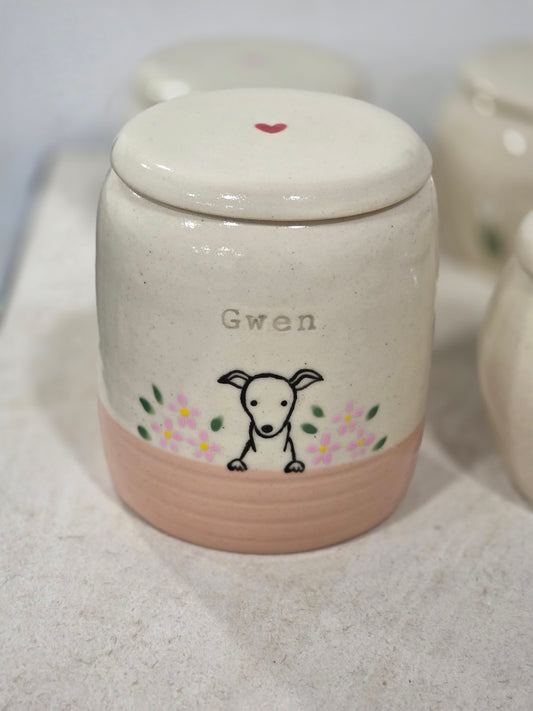 3 Custom Urns for three whippets