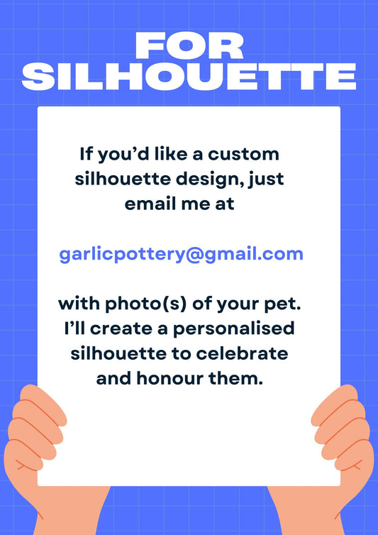 Black Silhouette Cylinder Pet Urn