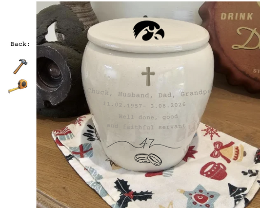 Custom Urns for Penelop and Romeo, Pepper, and Chuck