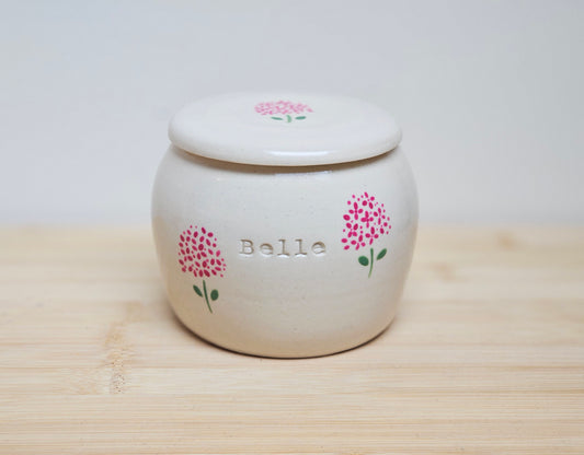 Hydrangea Ceramic Pet Urn