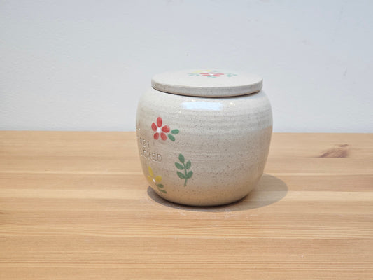 Red and Yellow Flowers Pet Urn