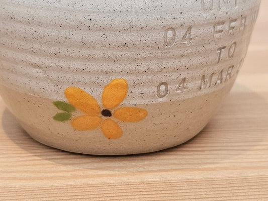 Orange Flowers Pet Urn