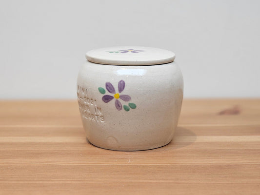 Purple Flowers Pet Urn